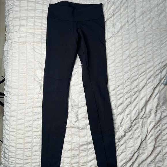 Lululemon Wunder Under Mid Rise Black Leggings | Size 4 - Picture 4 of 9